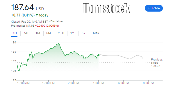 fintechzoom ibm stock