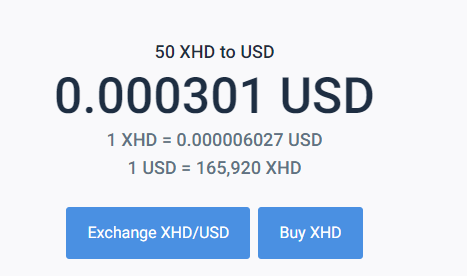 xhd to usd